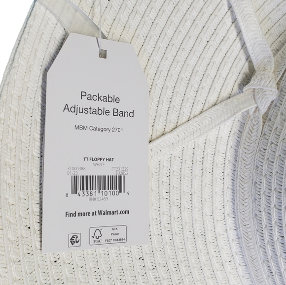 NWT Time And TRU Women's  Bundle Floppy Hat & Polka Dot Bandana - Picture 3 of 16